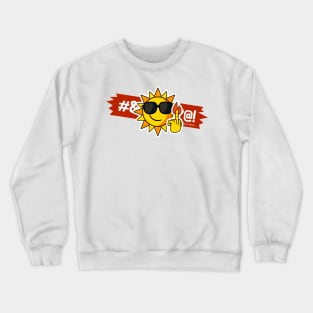 Middle Finger Funny Emoji Sun Crewneck Sweatshirt